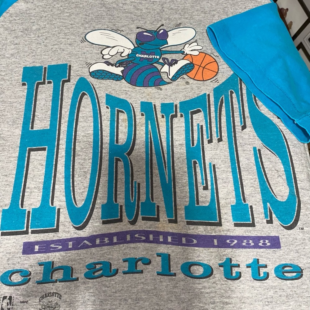 Vintage charlotte hornets SS tee